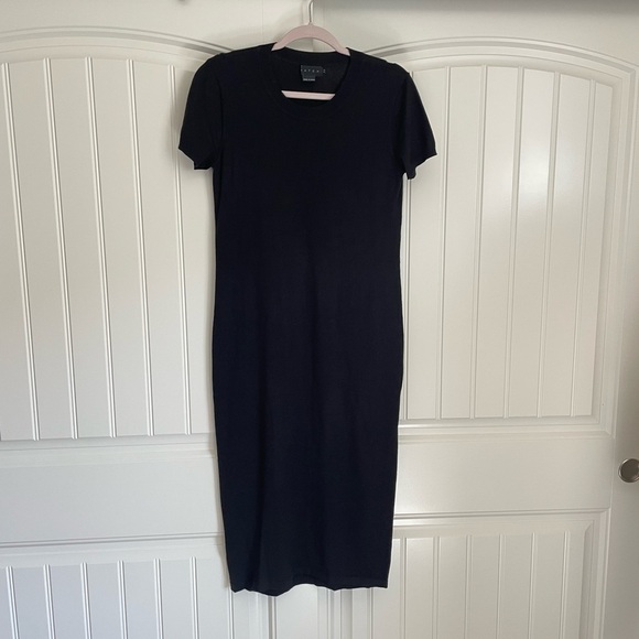 Hatch The Eliza Dress black short sleeve midi dress size 3/ large - Picture 2 of 7